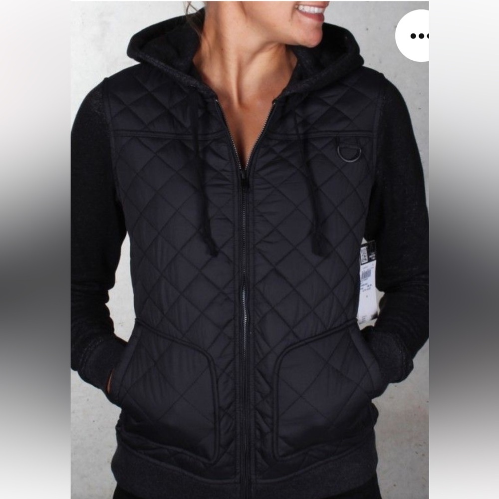HURLEY Bristol BLK quilted jacker Sz L